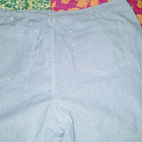 Riders by Lee pin stripe cotton Shorts Size 3xl24W - Picture 12 of 16